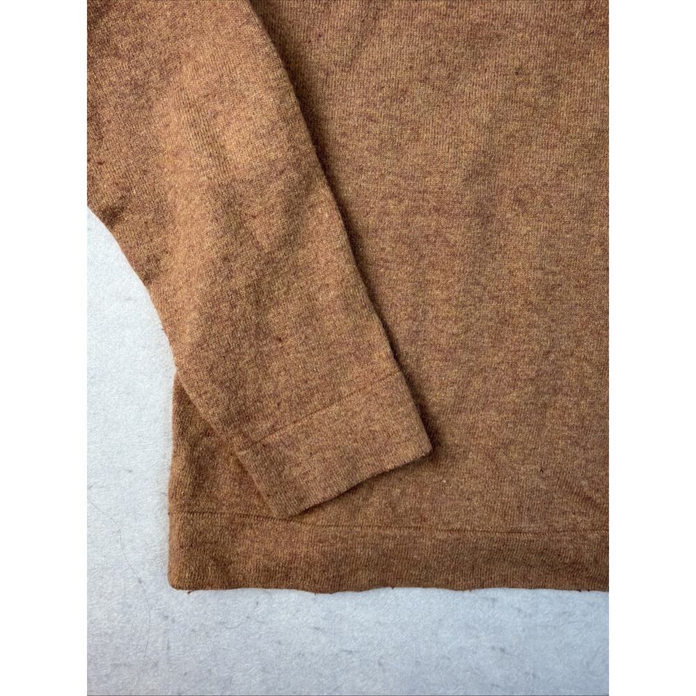 J.Crew Teddie Women’s Sweater Sm Brown Merino Wool Blend Crew Elevated Preppy - Picture 3 of 12